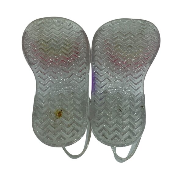 Old Navy Kids Glitter Jelly Sandals With Rainbow Design Toddler Size 7 - Picture 6 of 6